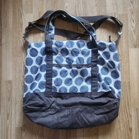 Thirty-One Blue and Gray Polka Dot Tote - Picture 6 of 11